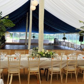 Blue Starlight Lining & Paper Lanterns