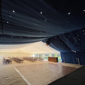 Blue Starlight Lining in Clearspan Marquee