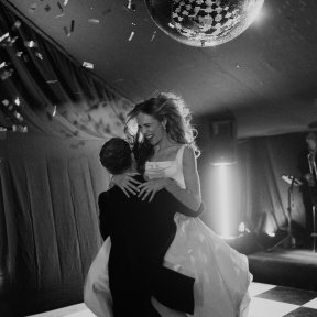 Glitter Ball & Black and White Dance Floor