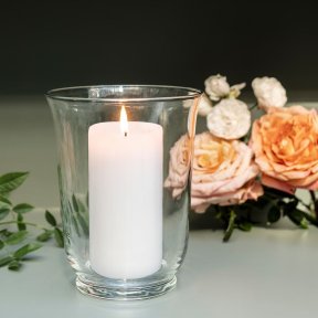 Glass Hurricane Lamp