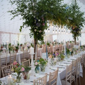 Trestle Tables & Limewash Chairs
