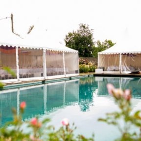 Chinese Hats poolside