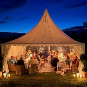 Chinese hat at night