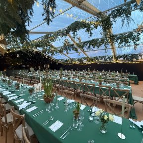 Winter wedding Clearspan Marquee at The Tithe Barn - DP Marquees Ltd