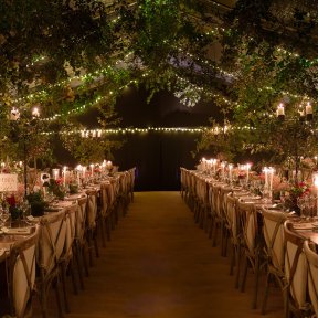 Christmas Winter Wedding in a Clearspan marquee with clear roofs - DP Marquees Ltd