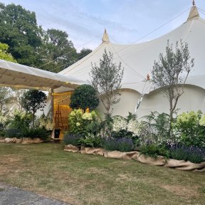 Petal marquee entrance with walkway - DP Marquees Ltd