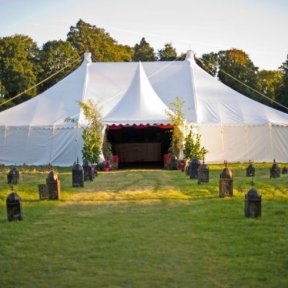 Traditional marquee with Chinese Hat entrance - DP Marquees Ltd