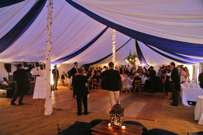 blue & white themed interior 003 - dp marquees