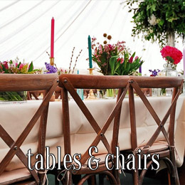tables chairs - dp marquees